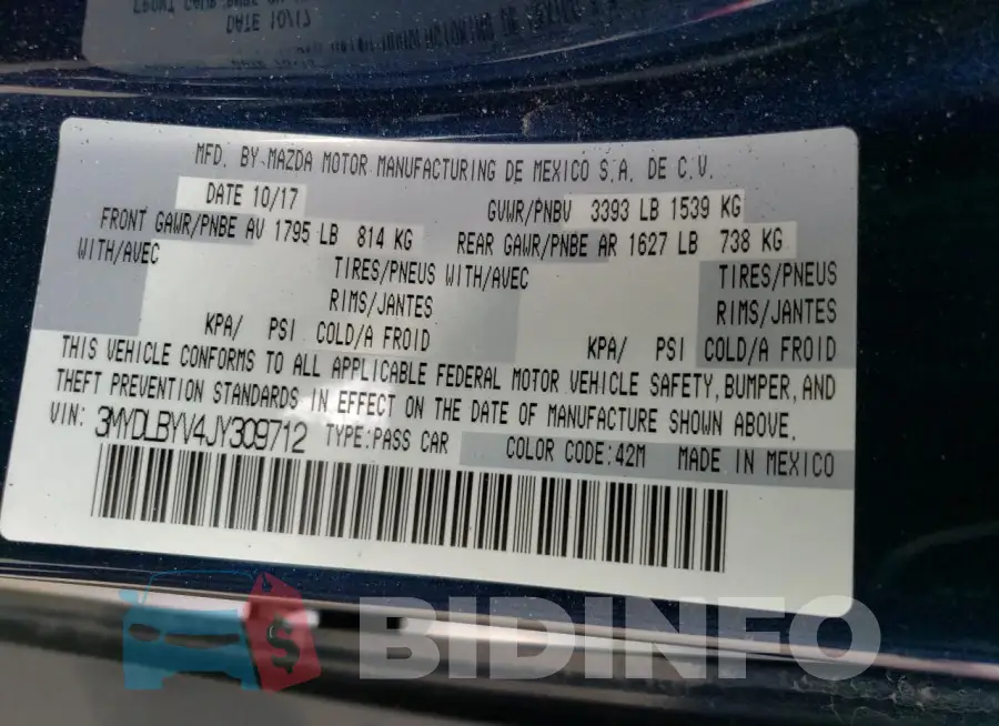 3MYDLBYV4JY309712 Photo# 12