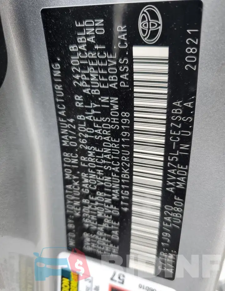4T1G11BK2RU119198 Photo# 13