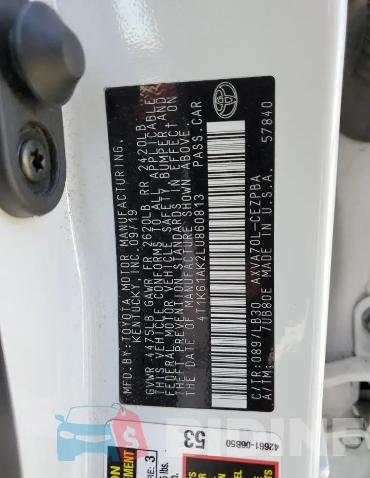4T1K61AK2LU860813 Photo# 12