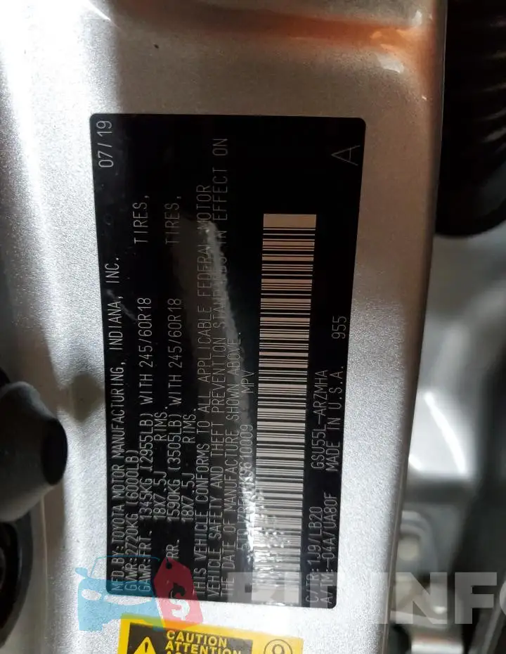 5TDJZRFH4KS610009 Photo# 14