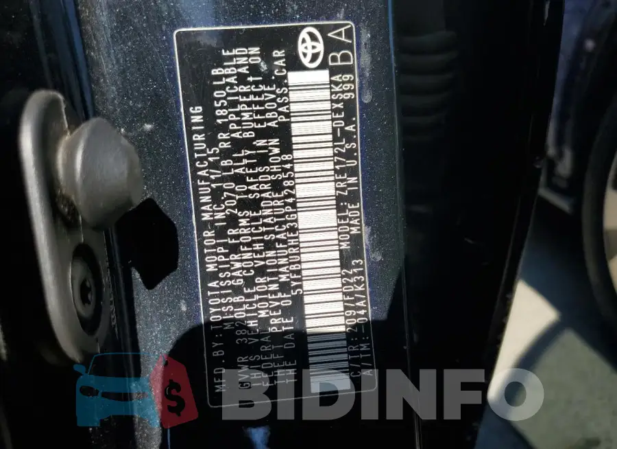 5YFBURHE3GP428548 Photo# 12