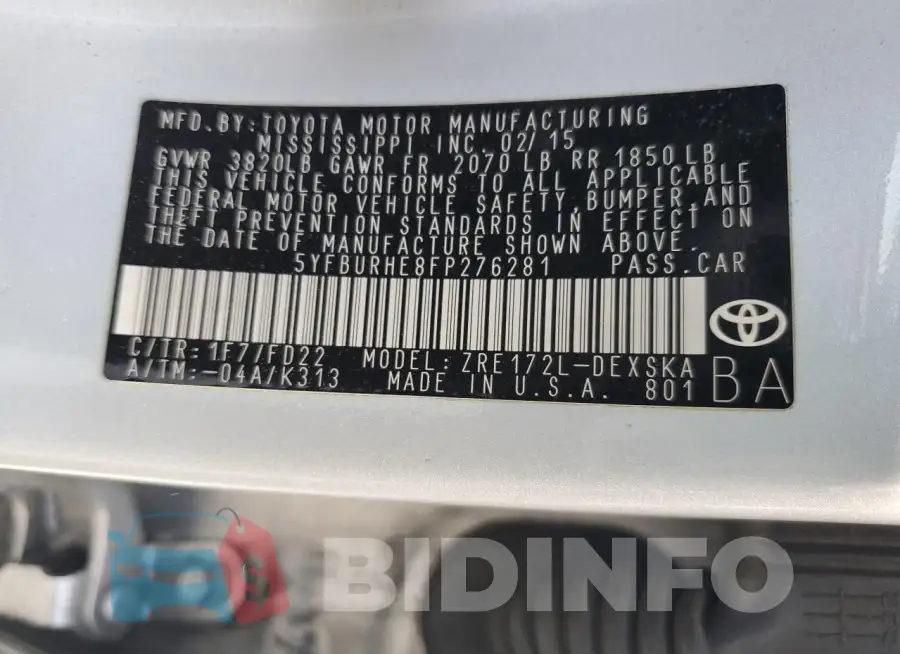 5YFBURHE8FP276281 Photo# 12