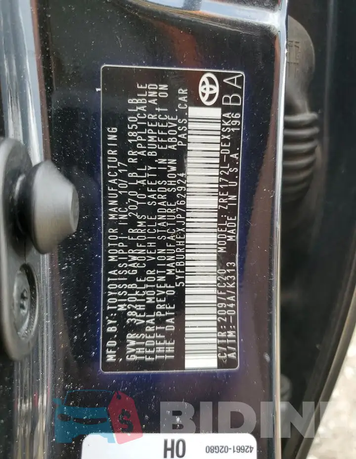 5YFBURHEXJP762924 Photo# 12