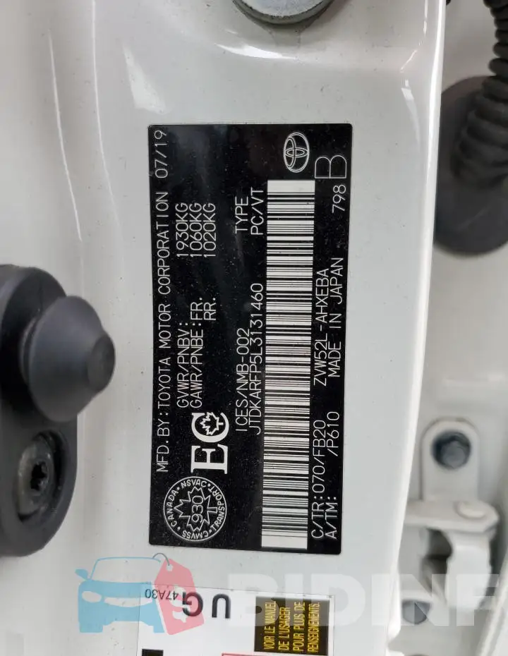 JTDKARFP5L3131460 Photo# 12