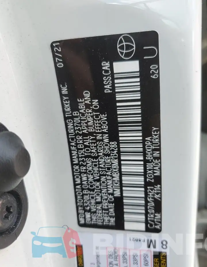 NMTKHMBX8MR134288 Photo# 13