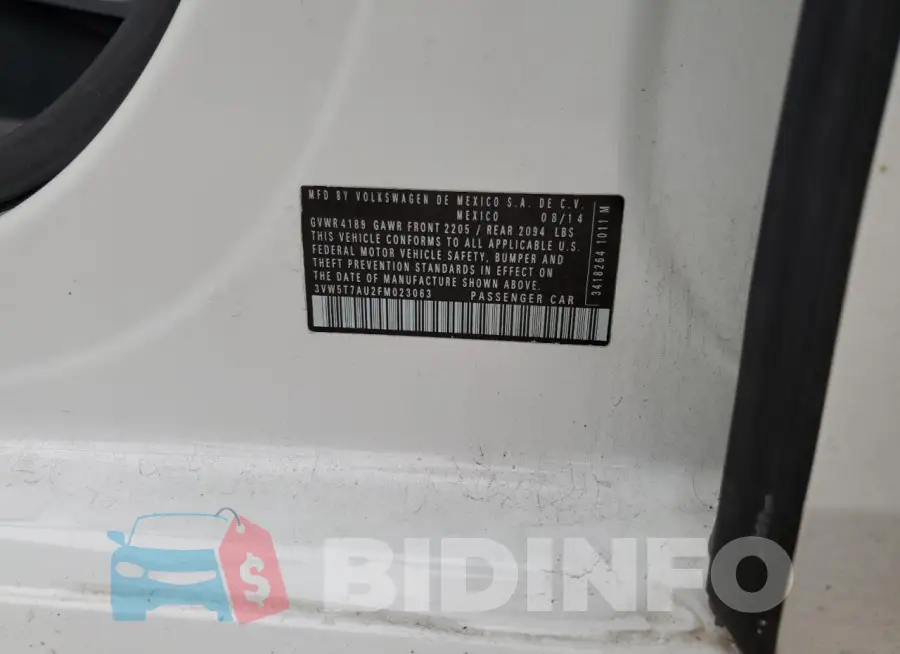 3VW5T7AU2FM023063 Photo# 12
