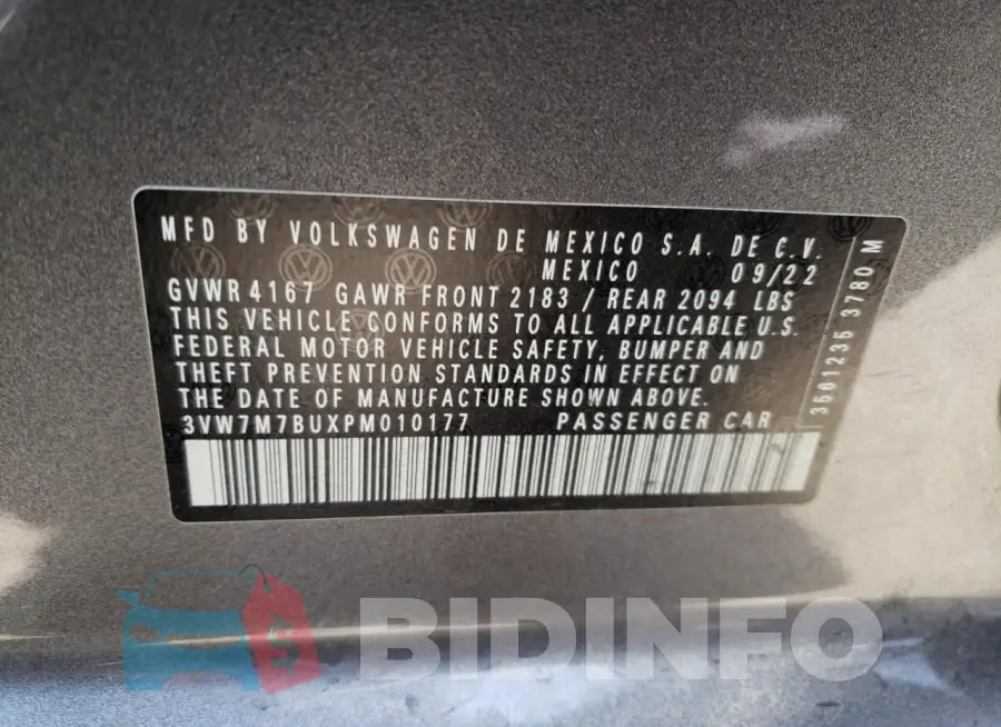 3VW7M7BUXPM010177 Photo# 12