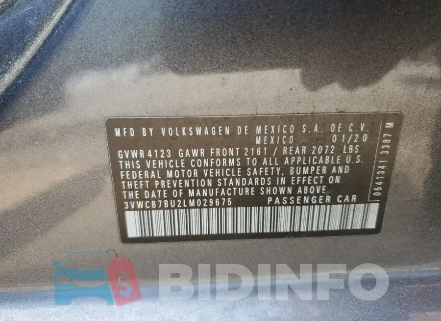 3VWCB7BU2LM029675 Photo# 12