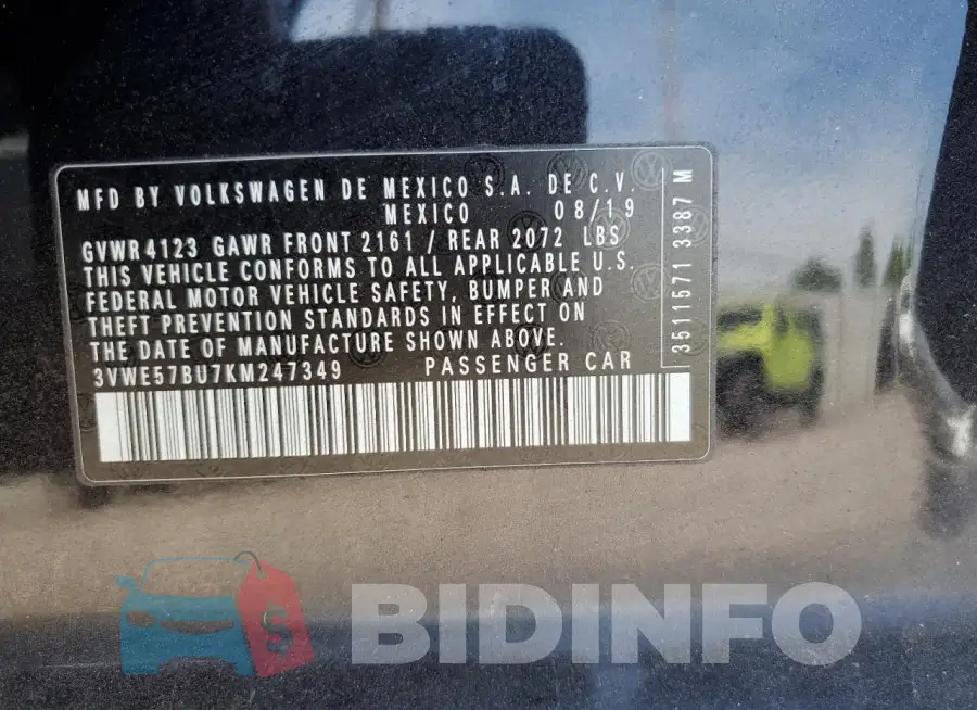 3VWE57BU7KM247349 Photo# 12