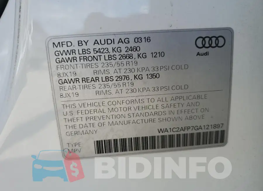WA1C2AFP7GA121897 Photo# 14