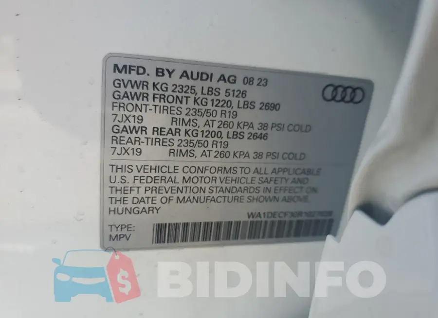 WA1DECF30R1027626 Photo# 12