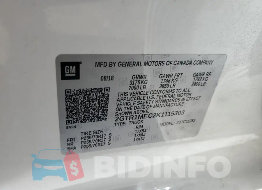 2GTR1MEC2K1115303 Photo# 12