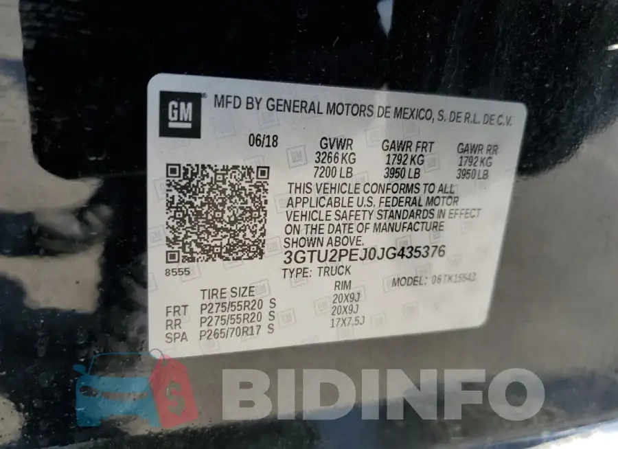 3GTU2PEJ0JG435376 Photo# 12