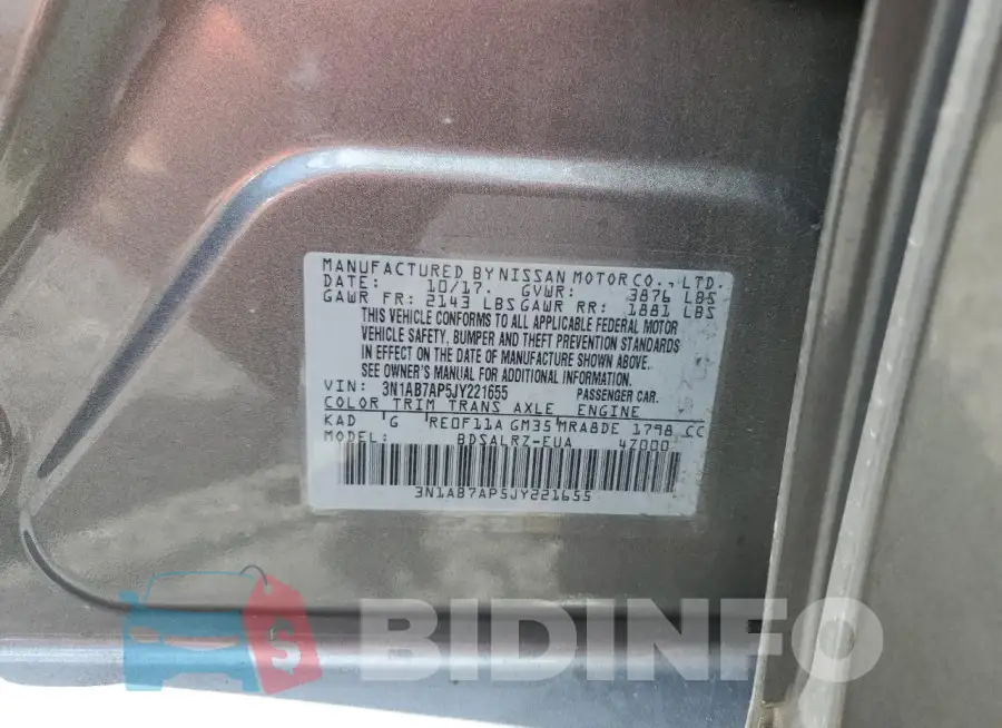 3N1AB7AP5JY221655 Photo# 12