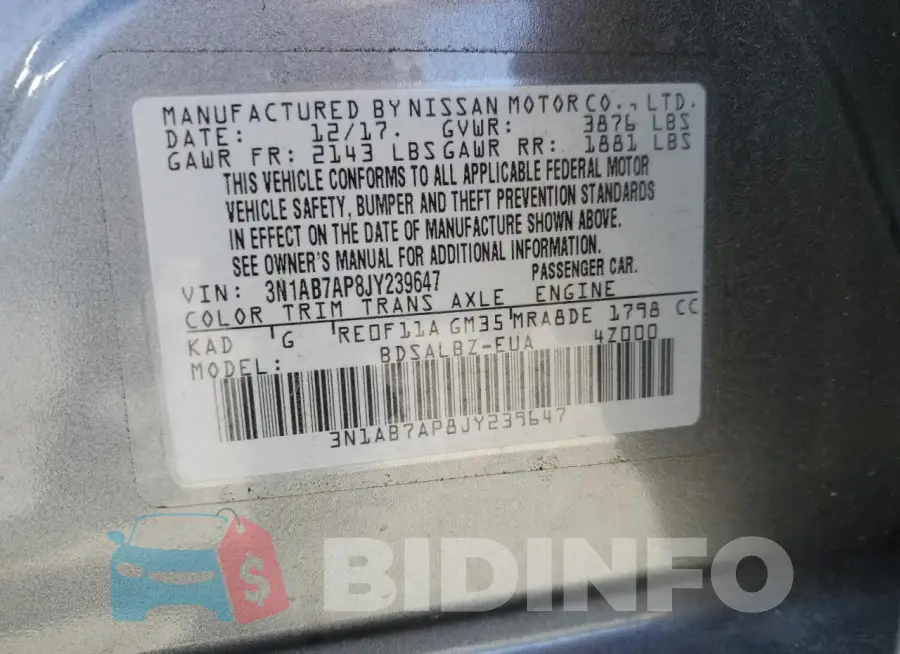 3N1AB7AP8JY239647 Photo# 13