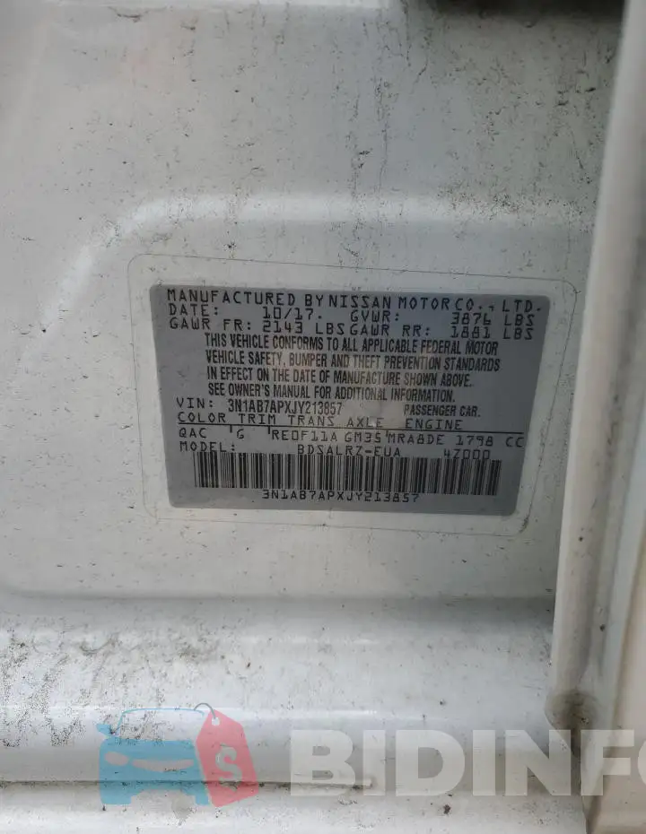 3N1AB7APXJY213857 Photo# 12