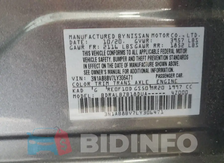 3N1AB8BV7LY306471 Photo# 12