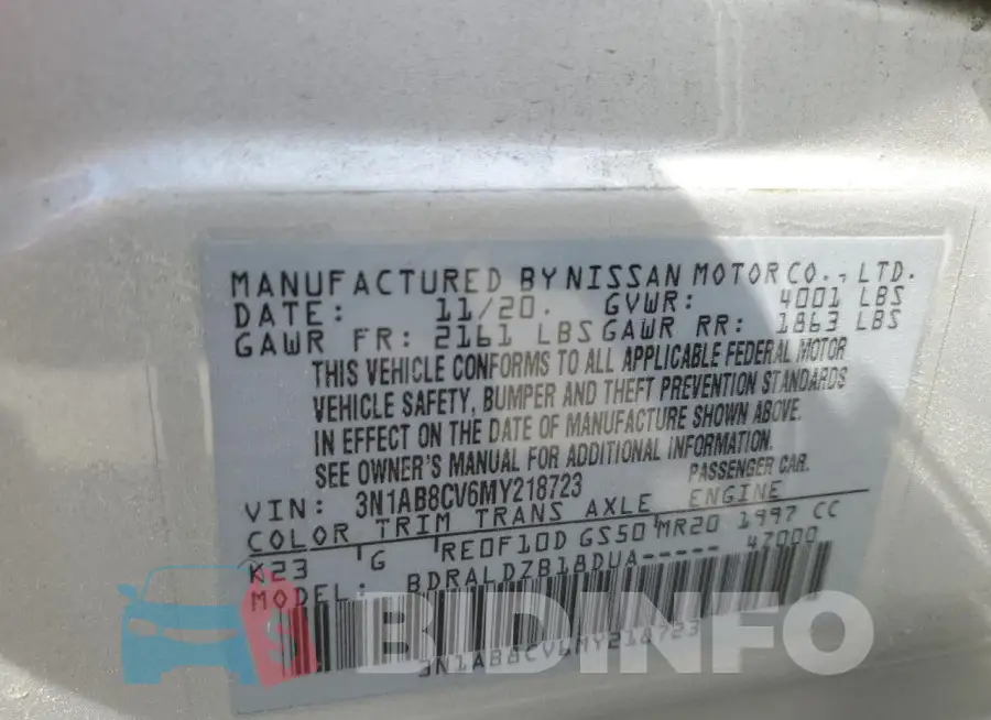 3N1AB8CV6MY218723 Photo# 12