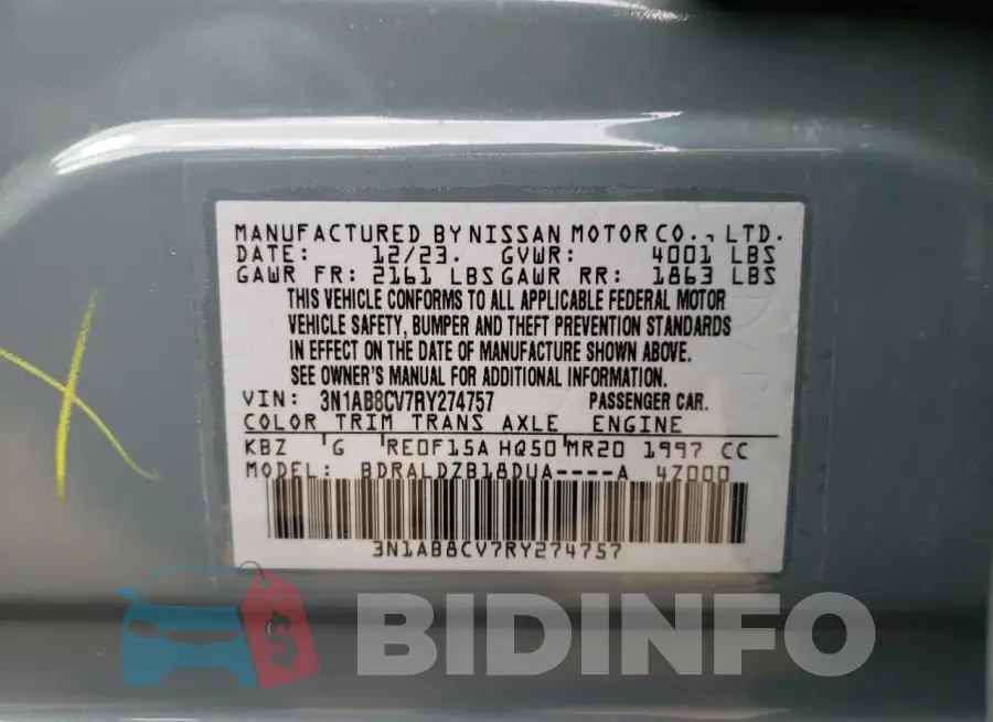 3N1AB8CV7RY274757 Photo# 12