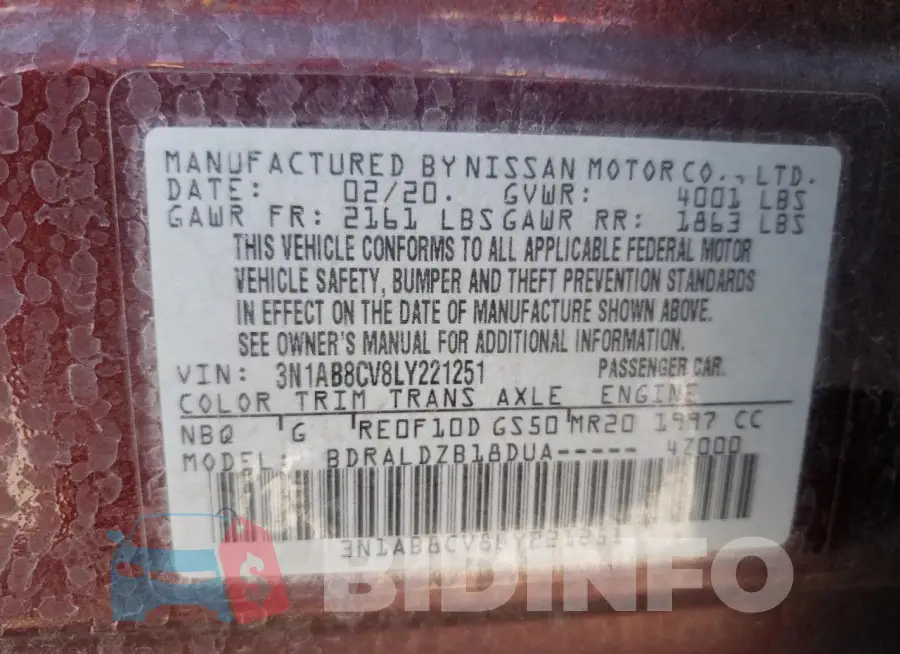 3N1AB8CV8LY221251 Photo# 12