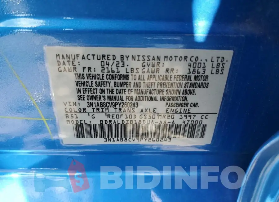 3N1AB8CV9PY260243 Photo# 12