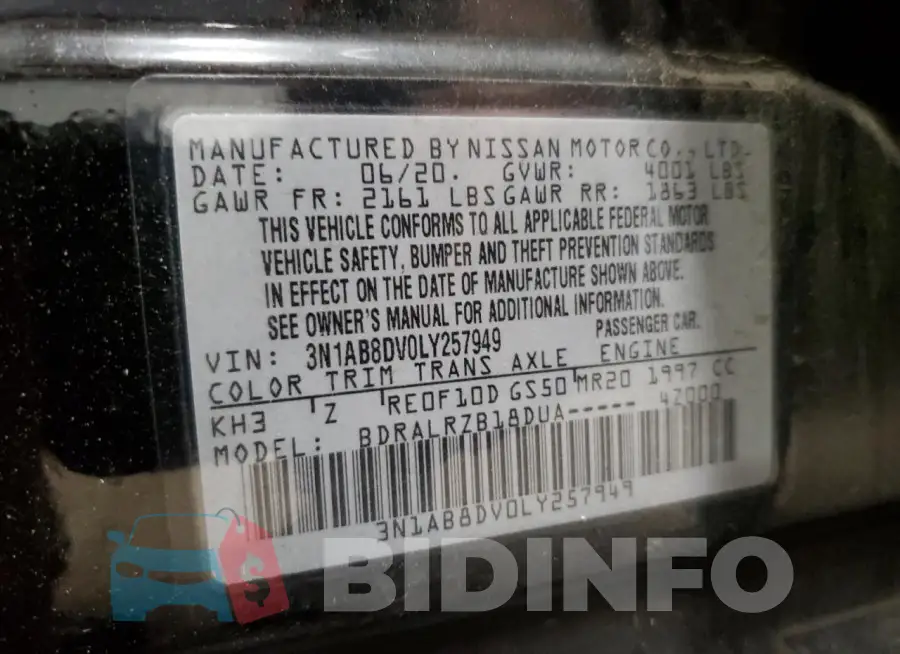 3N1AB8DV0LY257949 Photo# 12