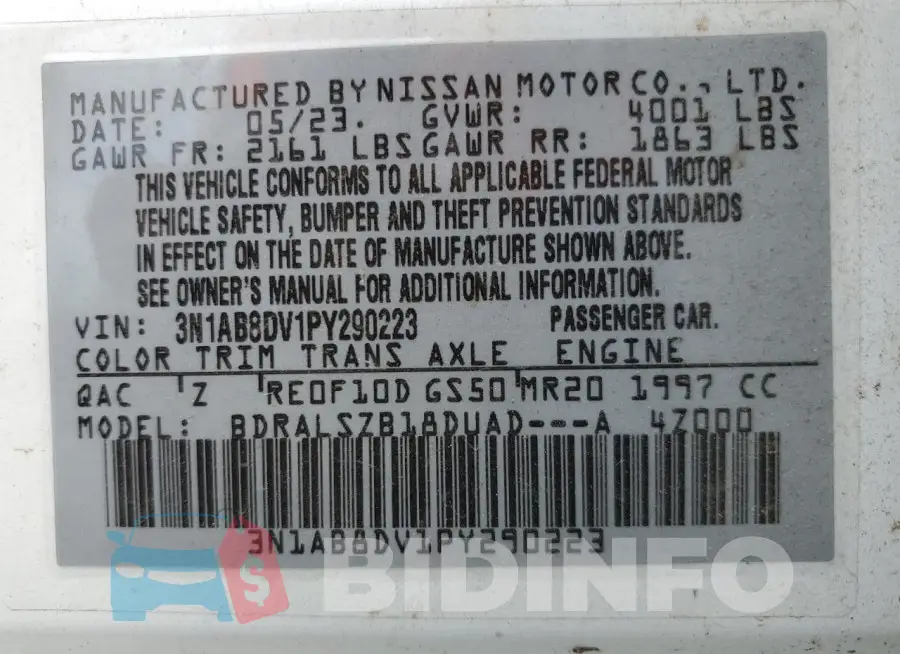 3N1AB8DV1PY290223 Photo# 12