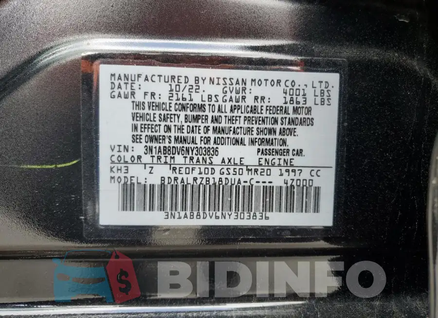 3N1AB8DV6NY303836 Photo# 13