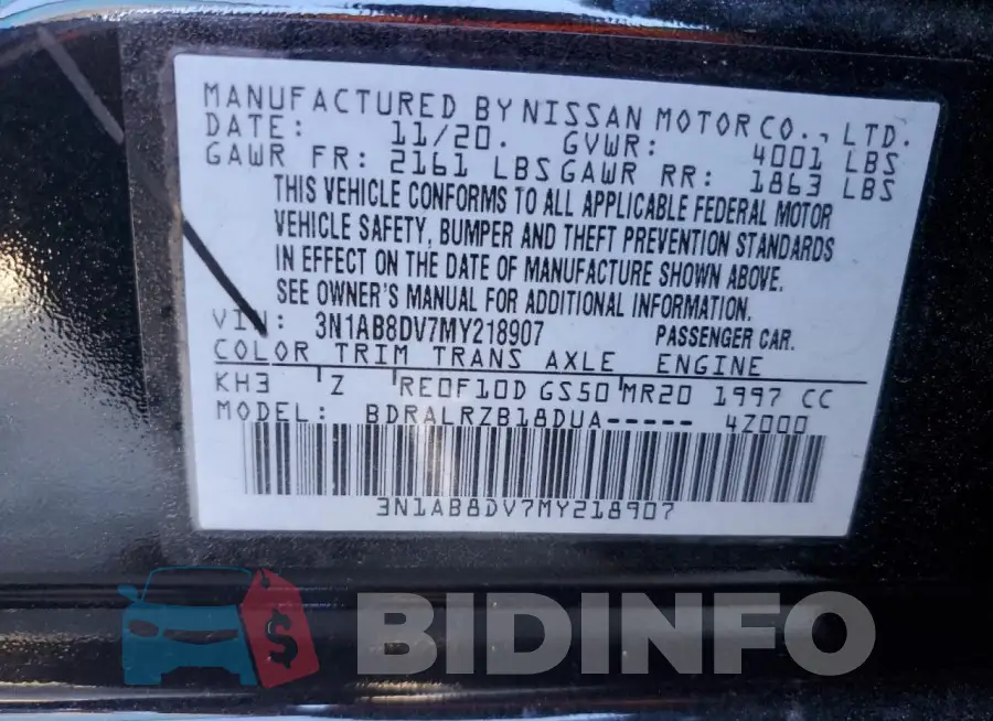 3N1AB8DV7MY218907 Photo# 12