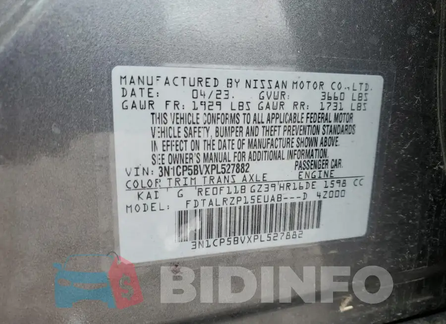 3N1CP5BVXPL527882 Photo# 12
