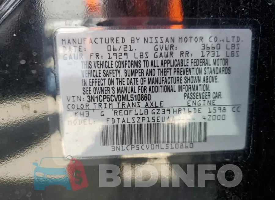 3N1CP5CV0ML510860 Photo# 12