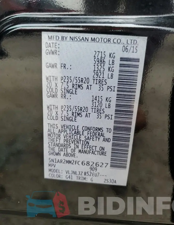 5N1AR2MM2FC682627 Photo# 13