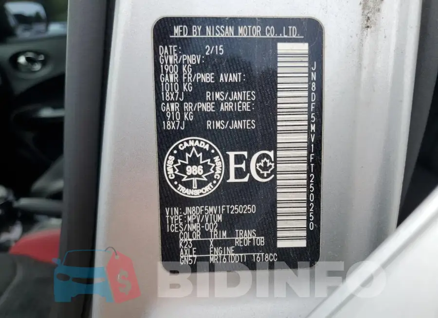JN8DF5MV1FT250250 Photo# 14