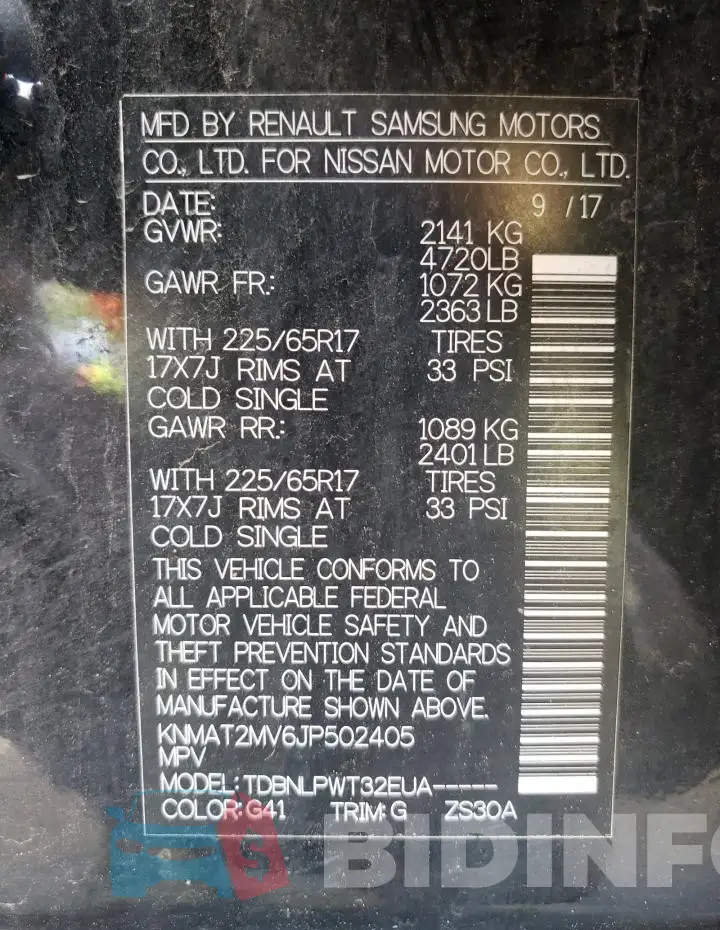 KNMAT2MV6JP502405 Photo# 14