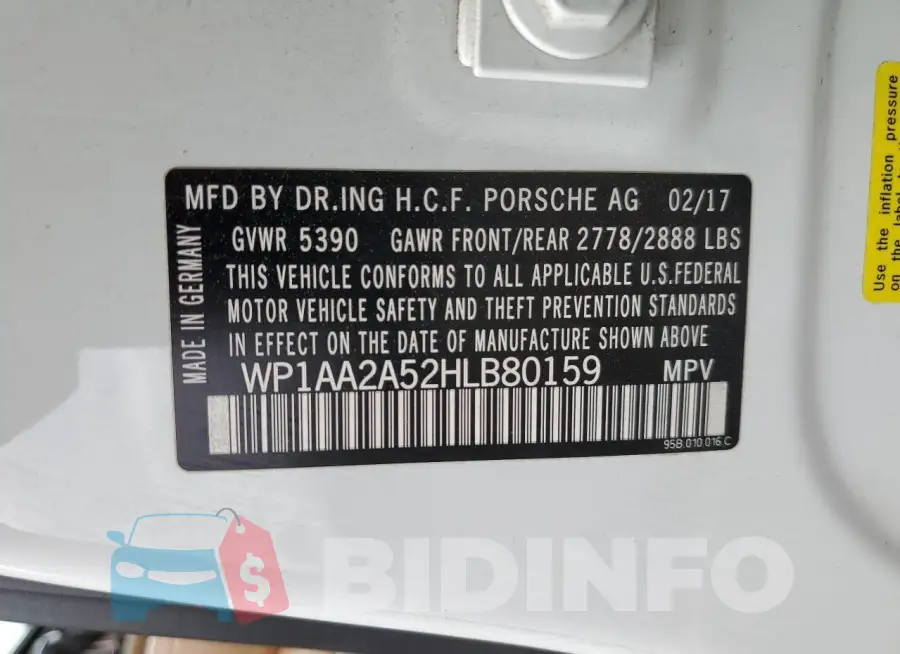 WP1AA2A52HLB80159 Photo# 13