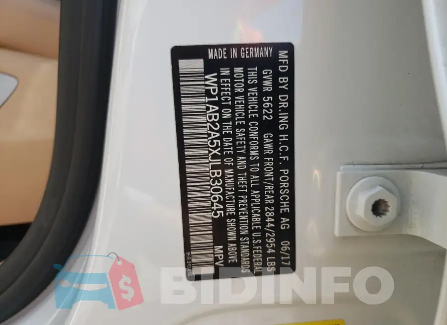 WP1AB2A5XJLB30645 Photo# 12
