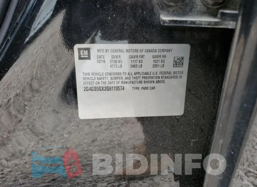 2G4GS5GX2G9170574 Photo# 12