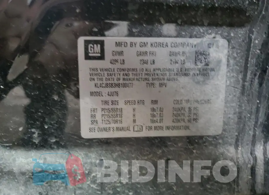 KL4CJBSB3HB100477 Photo# 14