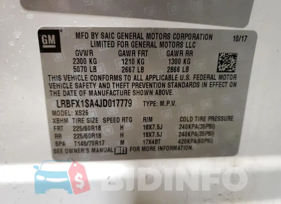 LRBFX1SA4JD017779 Photo# 12