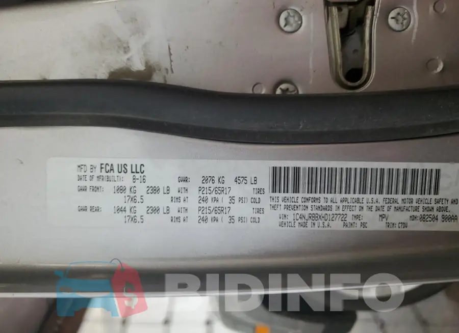 1C4NJRBBXHD127722 Photo# 13