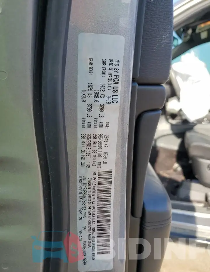 1C4RJFBG1KC538712 Photo# 14