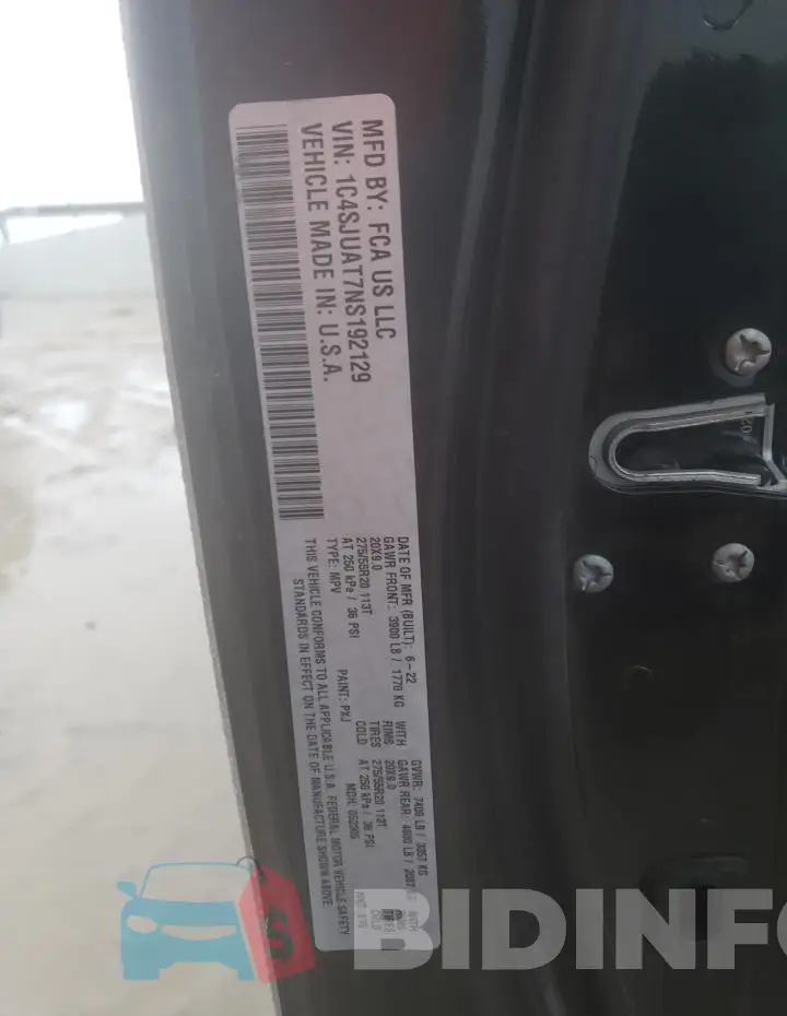 1C4SJUAT7NS192129 Photo# 14