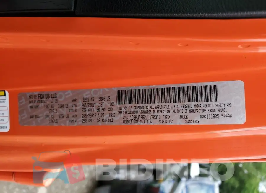 1C6HJTAG2LL170318 Photo# 12