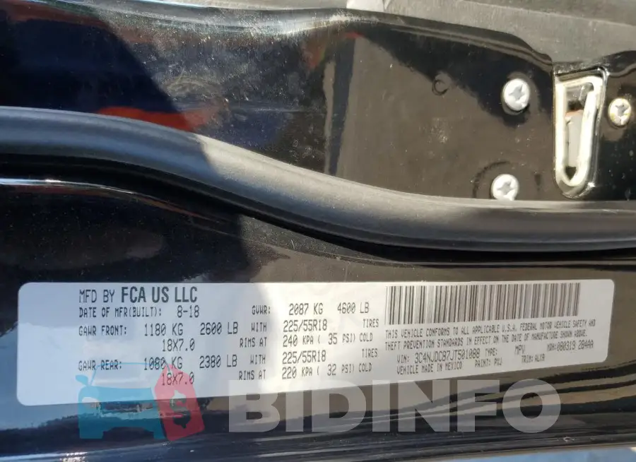 3C4NJDCB7JT501088 Photo# 13