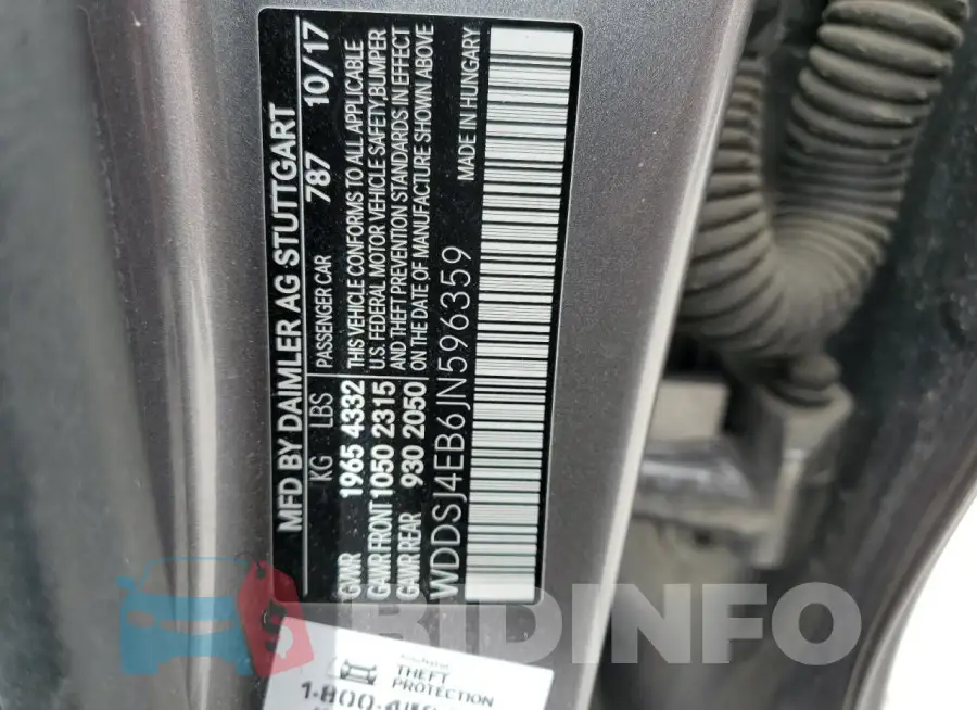 WDDSJ4EB6JN596359 Photo# 12