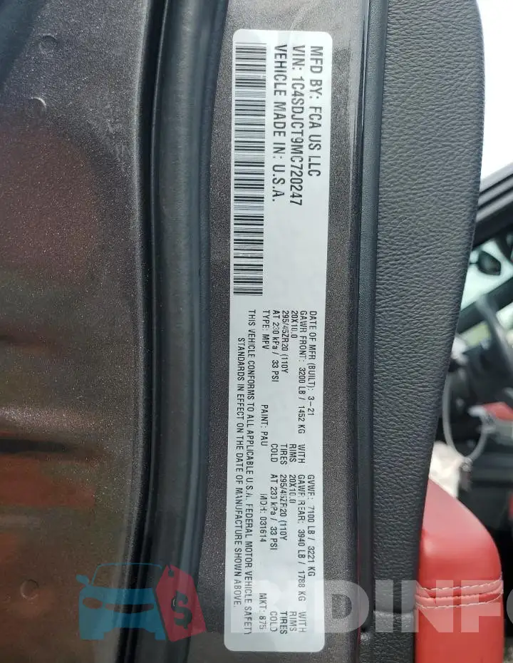1C4SDJCT9MC720247 Photo# 14