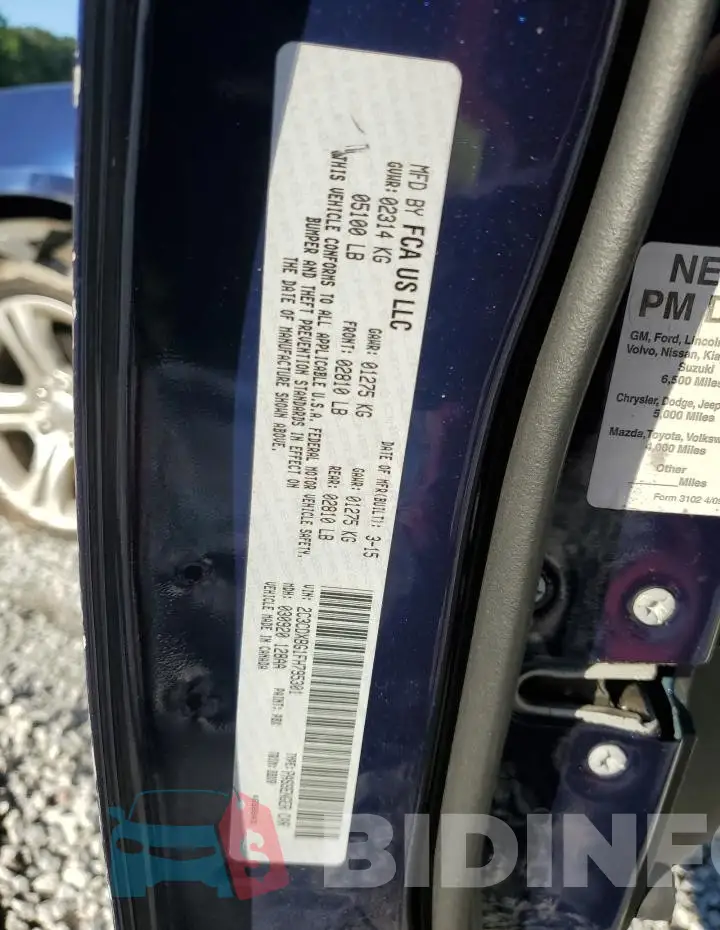 2C3CDXBG1FH795301 Photo# 12