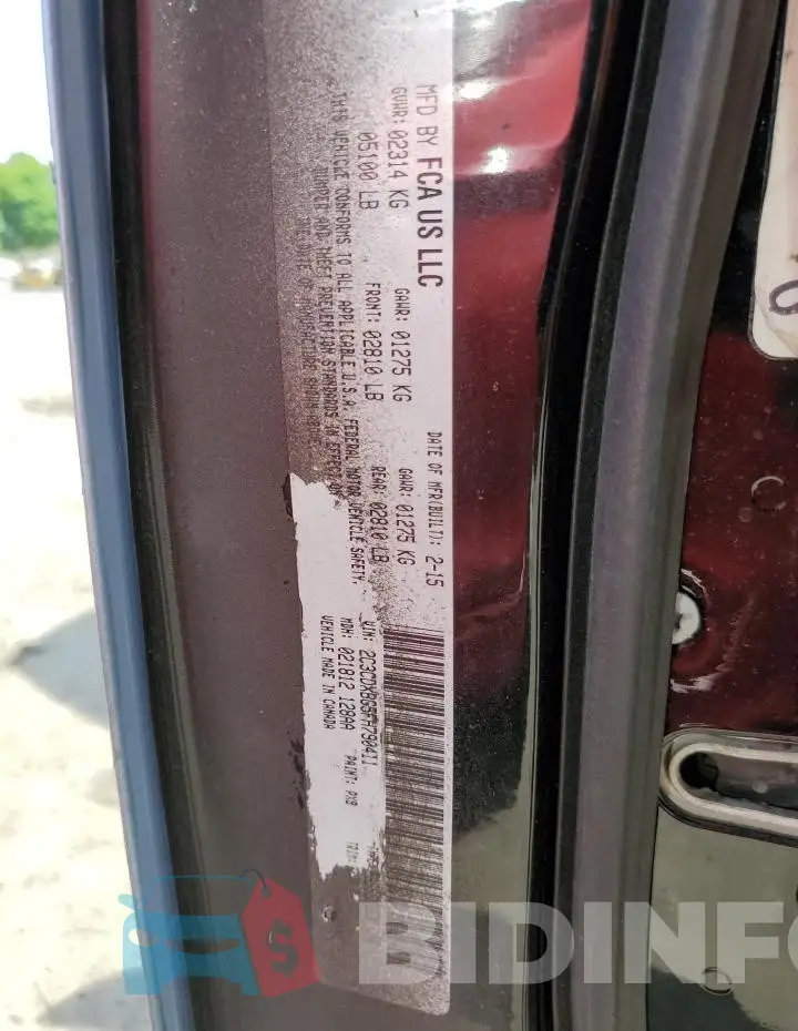 2C3CDXBG5FH790411 Photo# 13