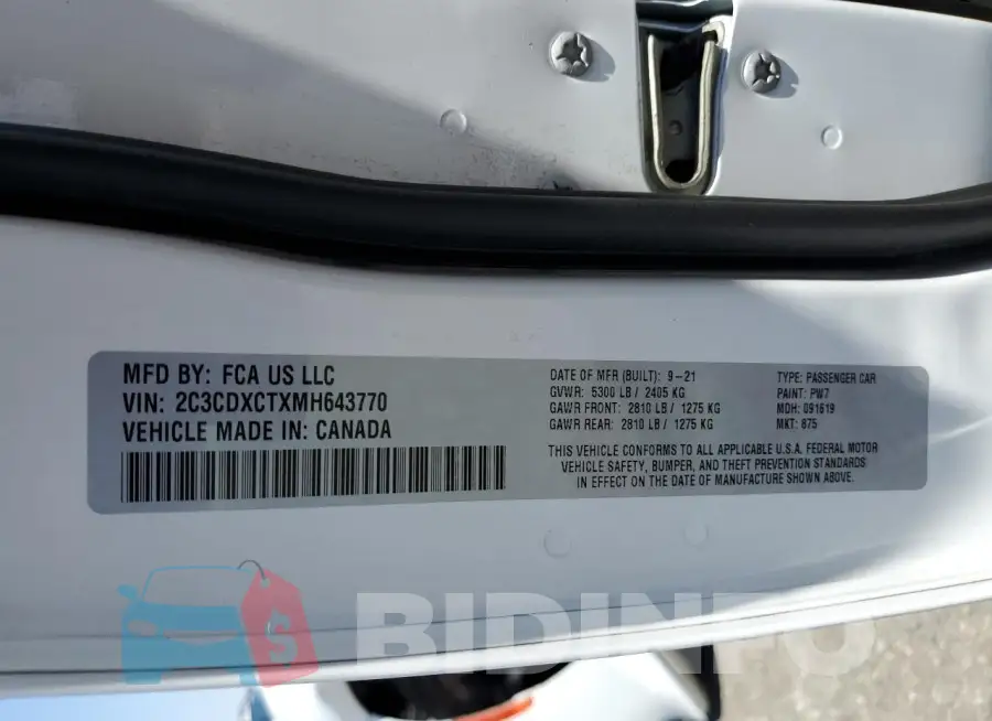 2C3CDXCTXMH643770 Photo# 12