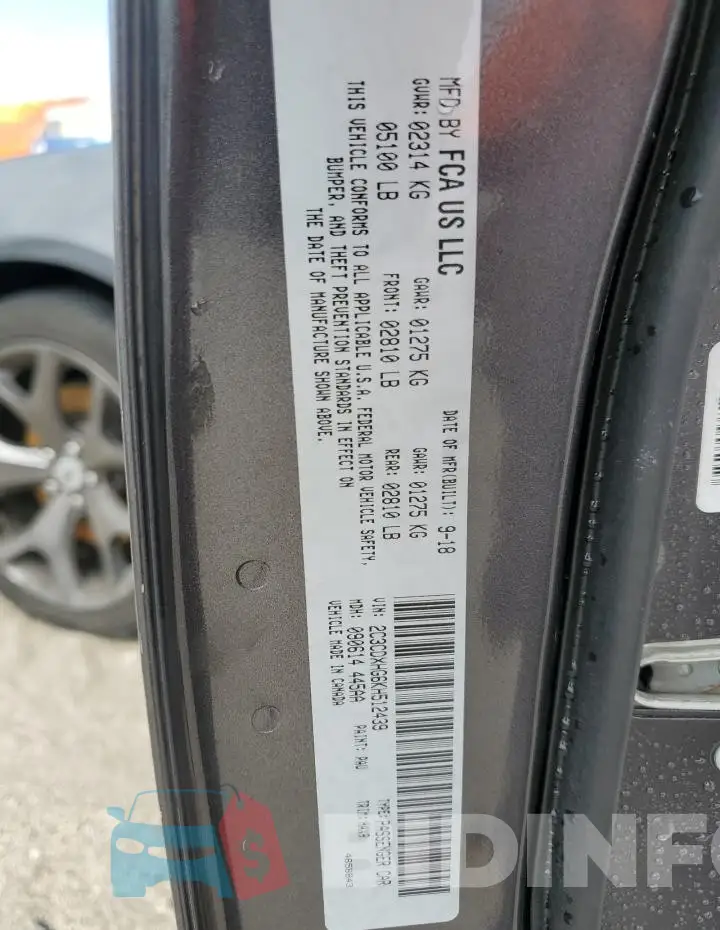 2C3CDXHG6KH512439 Photo# 12